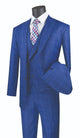 Jacket & Pants Vinci Men's 3 Piece Modern Fit Suit: purple Stylish Vest Jacket & Pants
