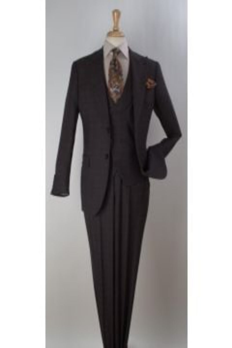 Apollo King Men's 100% Wool 3pc Suit Flat Front Pants   Shop Now!