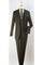 Apollo King Men's Wool Fashion Suit Flat Front Pants 3pc Set in black