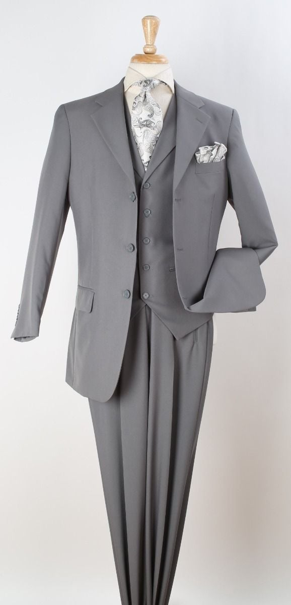 Royal Diamond Men's Solid Color 3pc Suit - Outlet Fashion