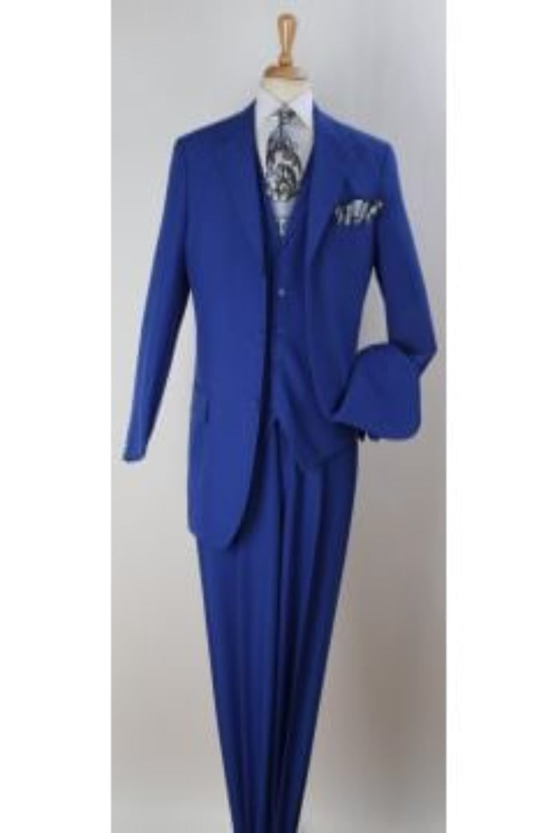 Royal Diamond Men's Solid Color 3pc Suit - Outlet Fashion