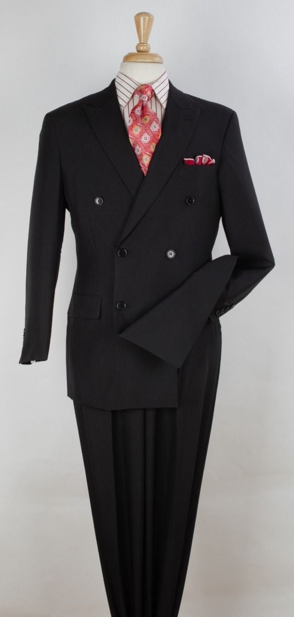 Royal Diamond Men's 2pc Double-Breasted Suit w/ Pleated Pants | Formalwear