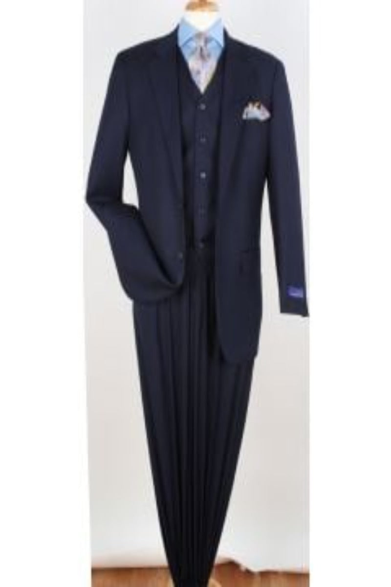 Apollo King Men's Executive 3-Piece Suit Pleated Pants Formal Wear - 38 Short Jacket+32 Waist Adjustable 28to34)(Height: 5 4 to5 7 )(Neck  15-16.5)S-M)