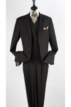 Apollo King Men's 3-Piece Executive Suit â€“ Sleek Black Professional Style