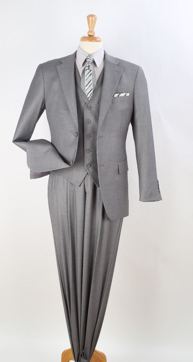 Formal Outfit Royal Diamond Men's 3 Pc Executive Suit Classic Business Formal - 38 Short Jacket+32 Waist Adjustable 28to34)(Height: 5 4 to5 7 )(Neck  15-16.5)S-M)