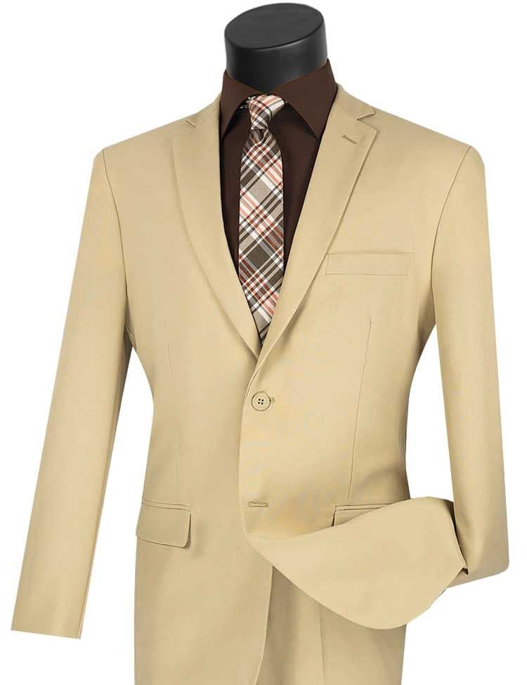 SMB Couture Men's 2-Piece Executive Suit - Solid Colors - 38 Short Jacket+32 Waist Adjustable 28to34)(Height: 5 4 to5 7 )(Neck  15-16.5)S-M)
