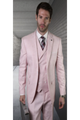 Color Men's 100% Wool 3Piece Suit  Soft Textured Solid Color Outlet