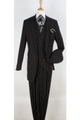 Royal Diamond Men's Outlet 3-Piece Bold Pinstripe Suit