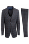 Stacy Adams Men's 3 Pc Executive Slim Fit Suit Glen Plaid