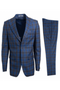 Stacy Adams Men's 3 Piece Executive Slim-Fit Suit with Windowpane Pattern