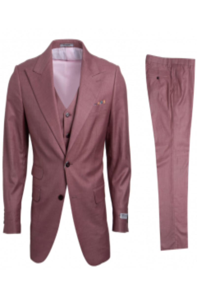 Stacy Adams Men's Slim Fit 3 Piece Executive Suit  Bold Color