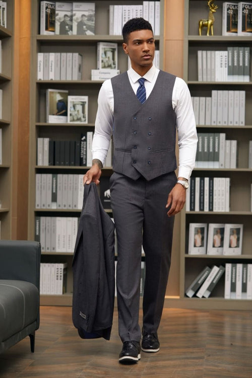 Stacy Adams Men's Hybrid Suit: Light Pattern 3-Piece