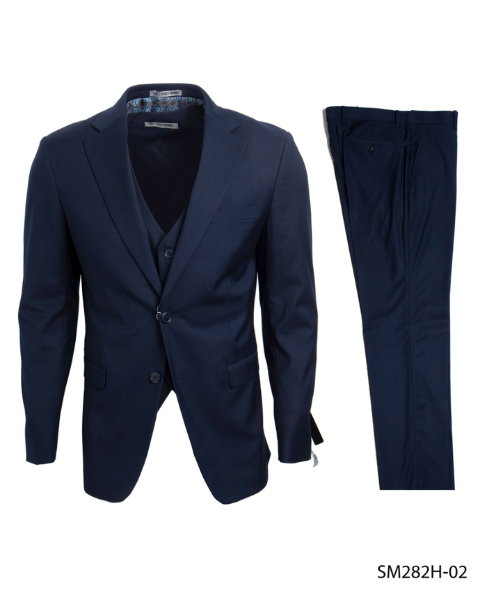 Stacy Adams Men's 3-Pc Executive Suit Notch Lapel Professional Look
