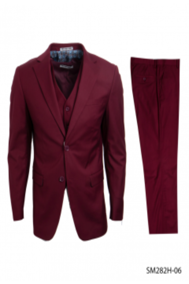 Stacy Adams Men's 3-Pc Executive Suit Notch Lapel Professional Look