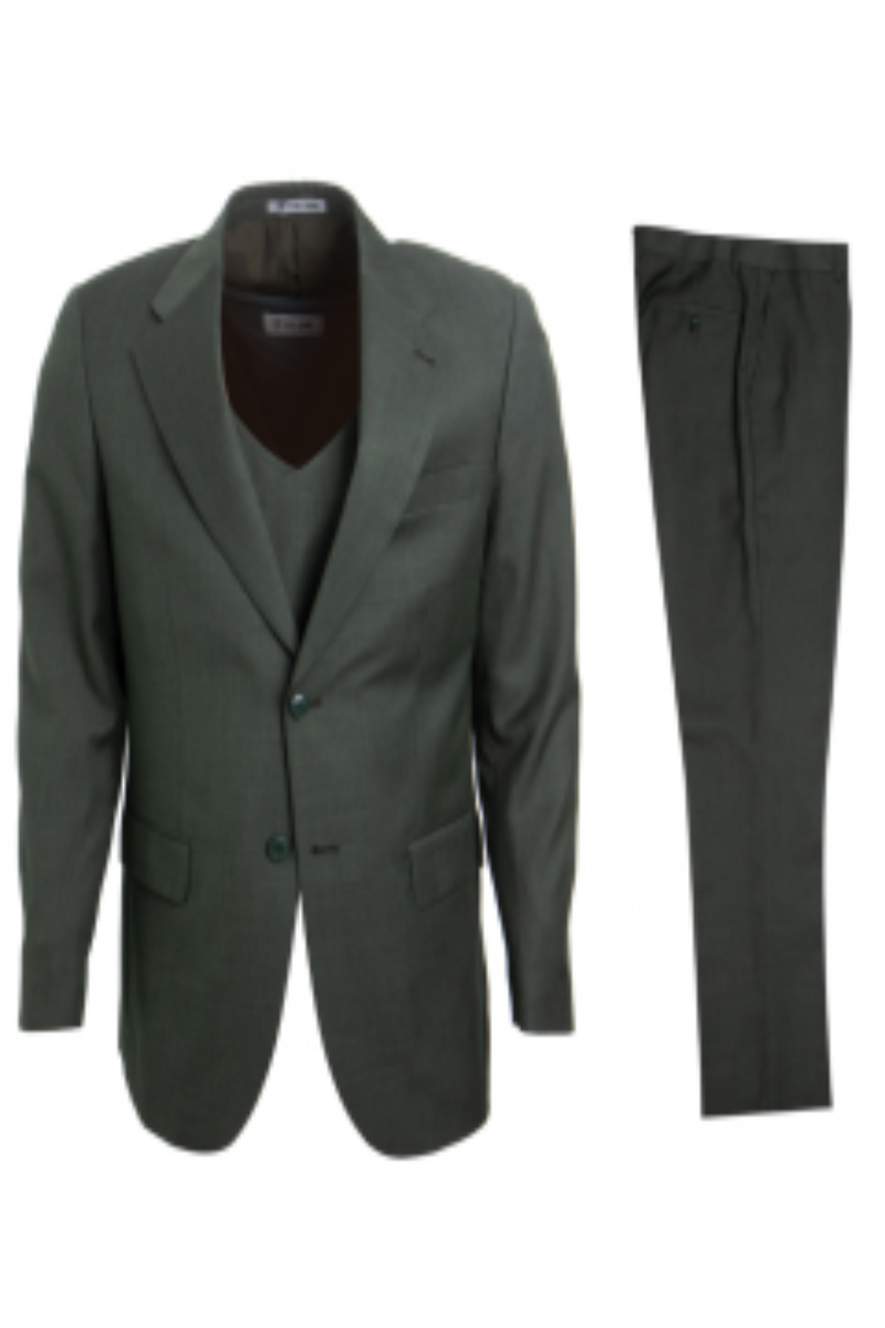 Stacy Adams Textured Solid 3 Piece Executive Slim Men's Suit