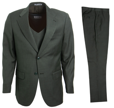 Stacy Adams Textured Solid 3 Piece Executive Slim Men's Suit