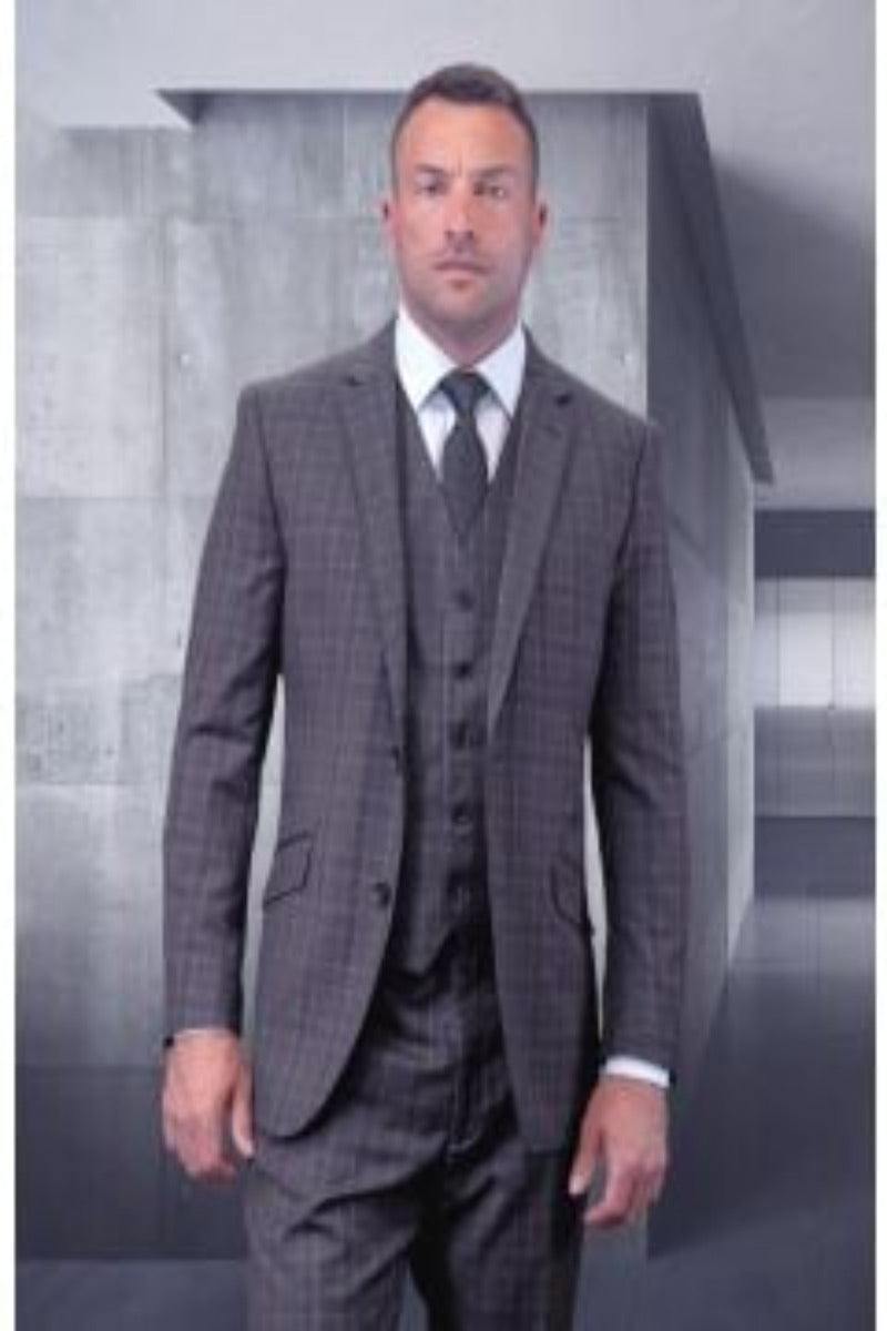 Men's Big & Tall 3pc Suit | Plaid | Statement