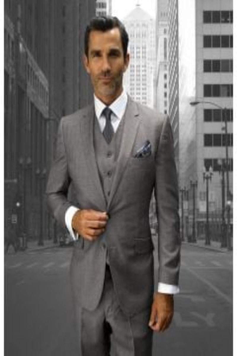 Men's Big & Tall Suit Light Plaid 3-Piece Set Statement Brand