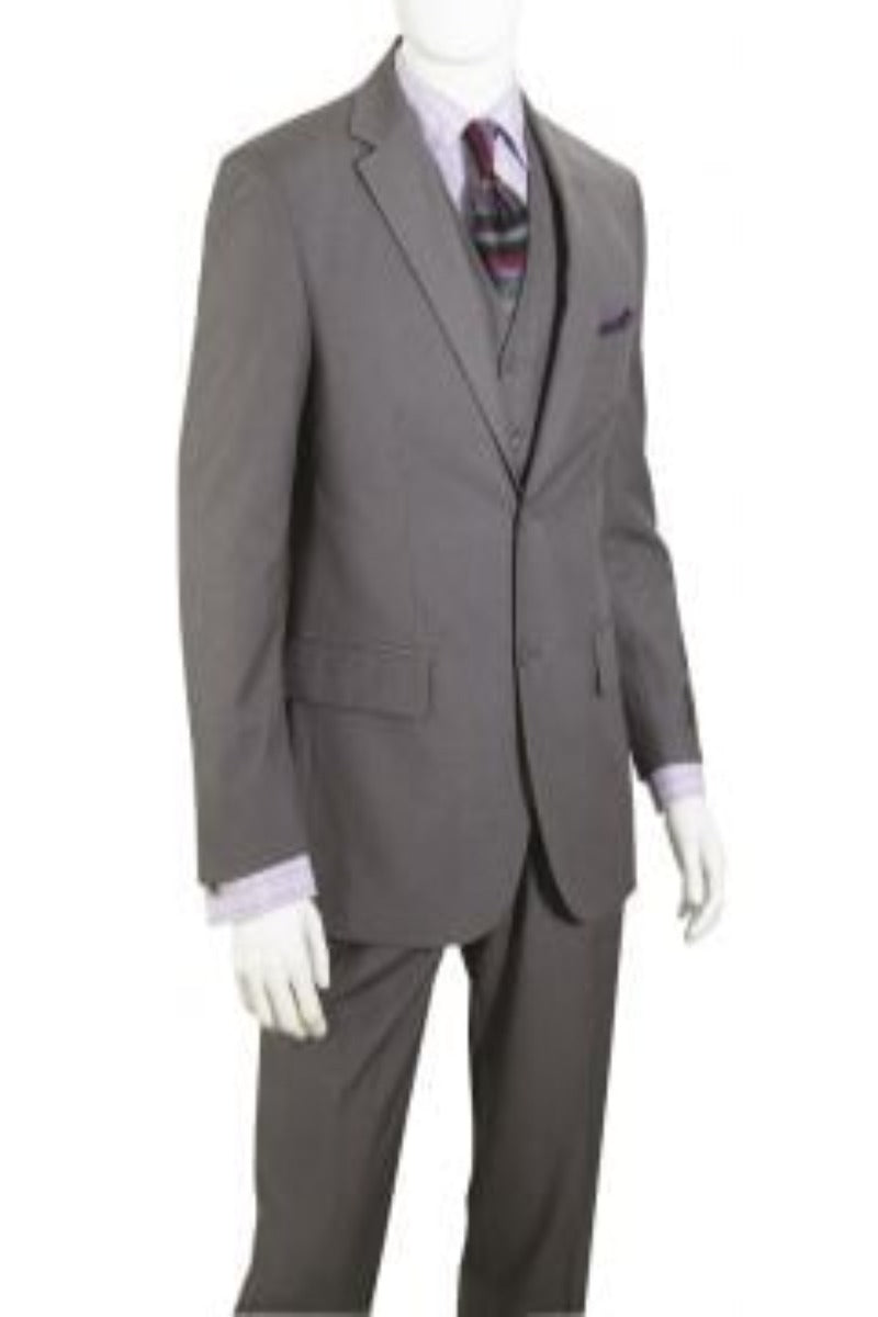 Vittorio St Angelo Men's 3-Piece Classic Suit - Modern Fit with Tailored Design