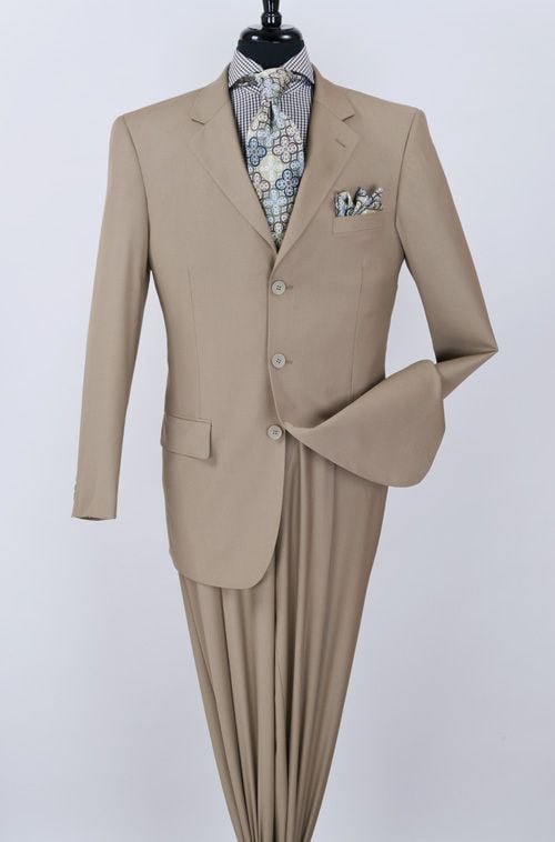 Royal Diamond Men's Poplin Suit 2-Piece Set - Solid Colors