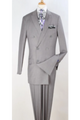 Apollo King Mens 2pc Double Breasted Suit with Pleated Pants